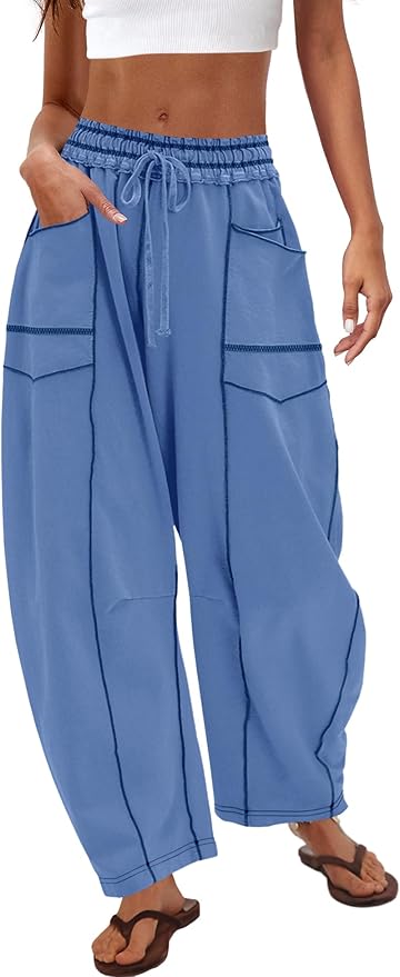Wide Leg Barrel Lounge Pants
