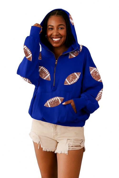Football Game Day Zip Up Hoodie