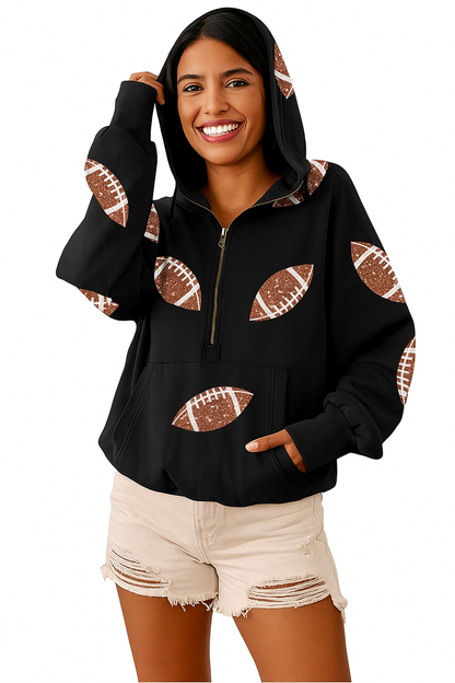 Football Game Day Zip Up Hoodie