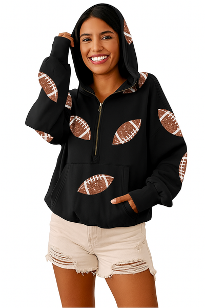 Football Game Day Zip Up Hoodie