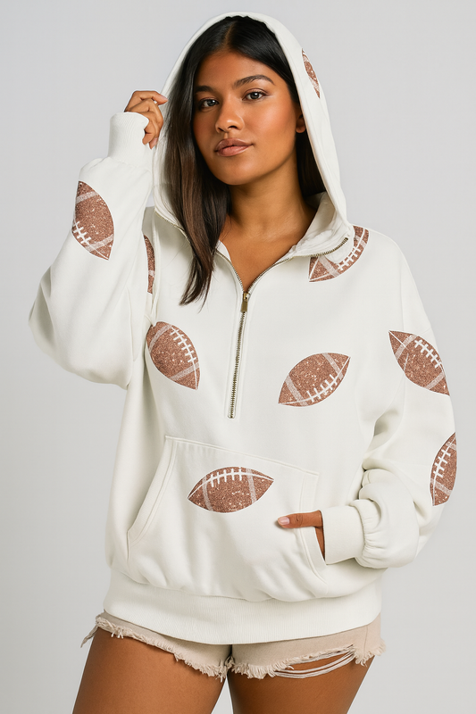 Football Game Day Zip Up Hoodie