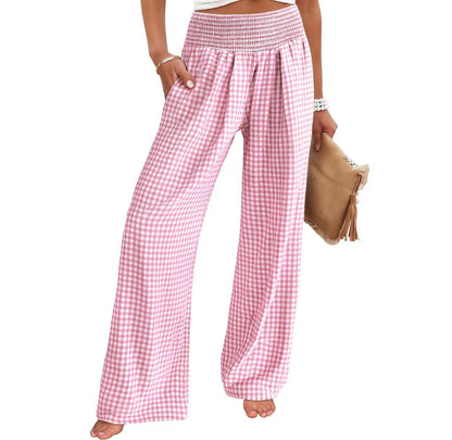 Relaxed Gingham Pants