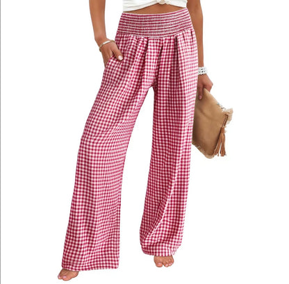 Relaxed Gingham Pants