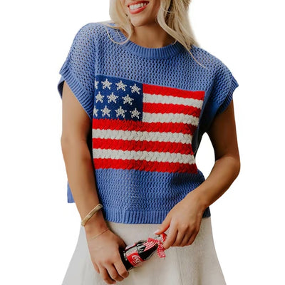 American Flag Knit Sweater