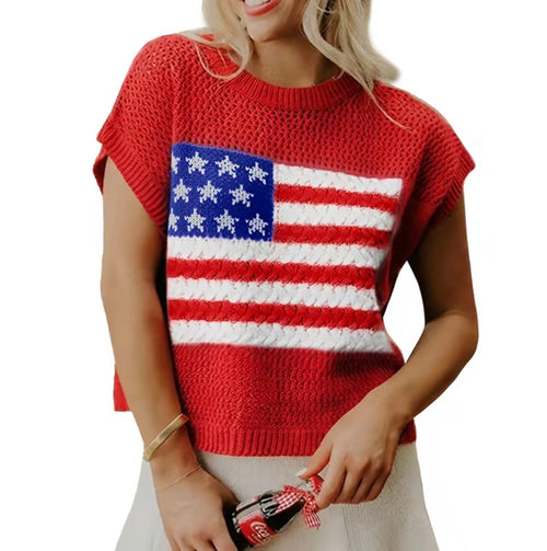 American Flag Knit Sweater