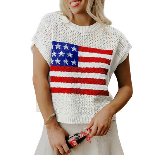 American Flag Knit Sweater