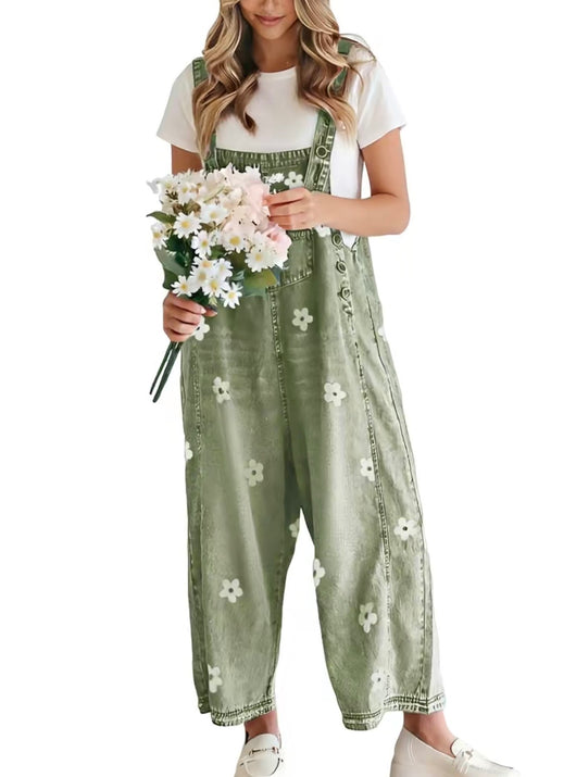 Camellía Floral Overalls