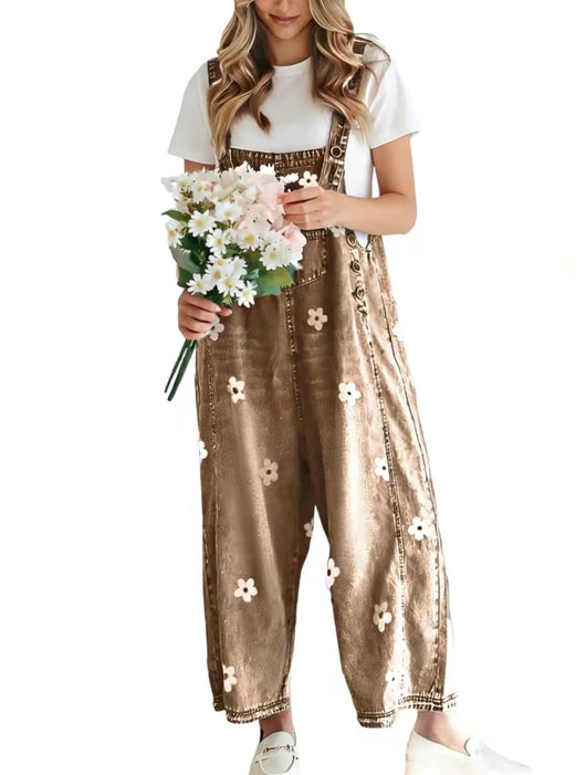 Camellía Floral Overalls