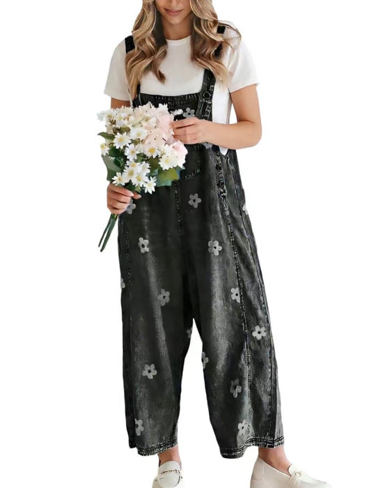 Camellía Floral Overalls