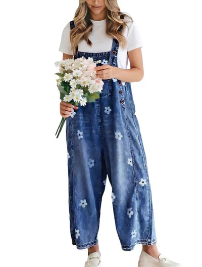 Camellía Floral Overalls
