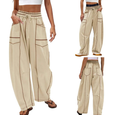 Wide Leg Barrel Lounge Pants