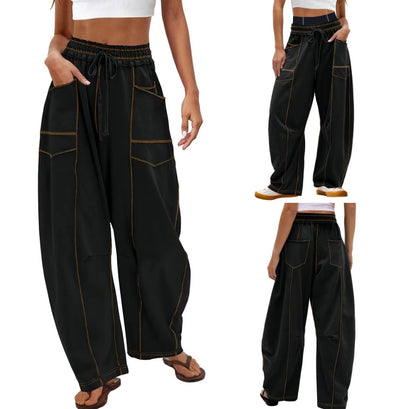 Wide Leg Barrel Lounge Pants