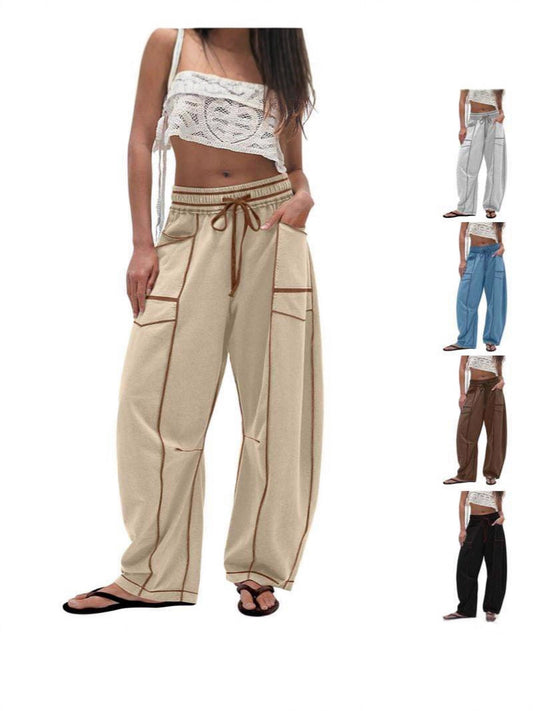 Wide Leg Barrel Lounge Pants