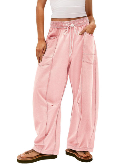 Wide Leg Barrel Lounge Pants