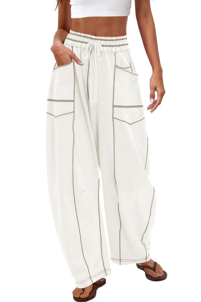 Wide Leg Barrel Lounge Pants