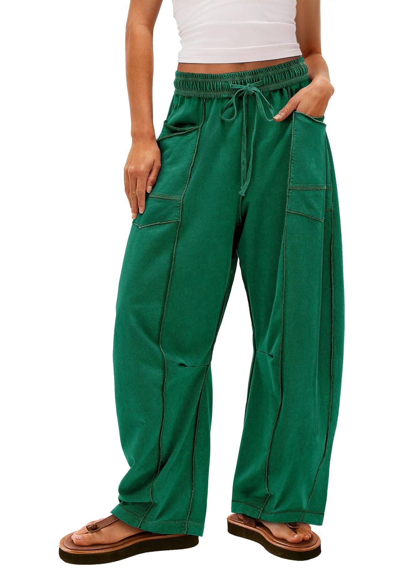 Wide Leg Barrel Lounge Pants