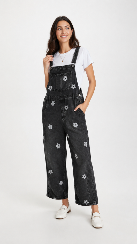 Camellía Floral Overalls