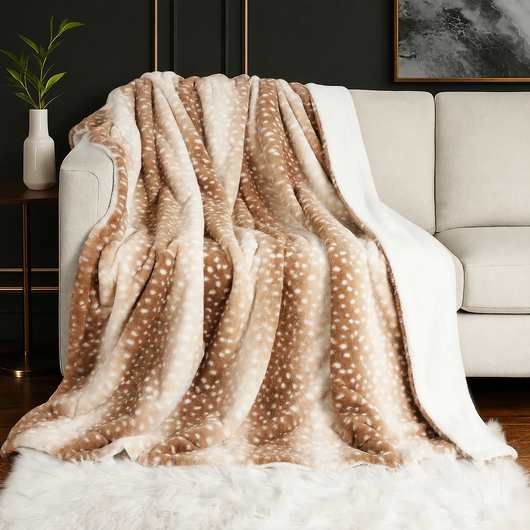 Élise Faux Fur Throw